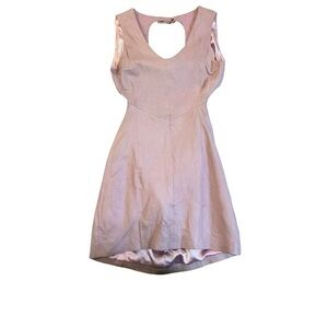 Ruby Pink Faux Leather Dress